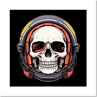 Skull with Helmet Posters and Art